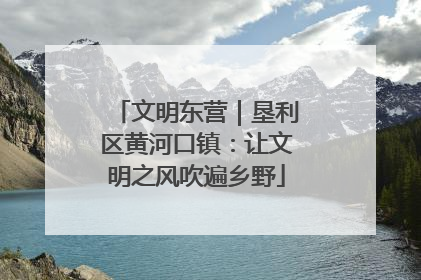 文明东营｜垦利区黄河口镇：让文明之风吹遍乡野